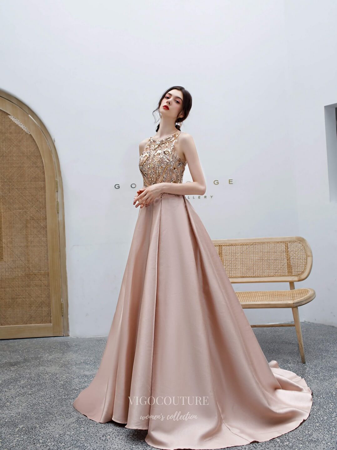 Beaded Sleeveless Prom Dress 20185 vigocouture Beaded Sleeveless Prom Dress 20185 vigocouture