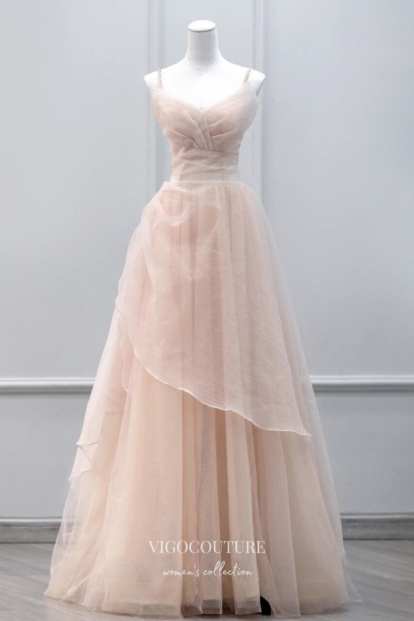 Blush Sparkly Tulle Prom Dress with Sweetheart Neckline & Beaded Straps Style 22310 Custom Colors / Custom Size Blush Sparkly Tulle Prom Dress with Sweetheart Neckline & Beaded Straps Style 22310 Custom Colors / Custom Size