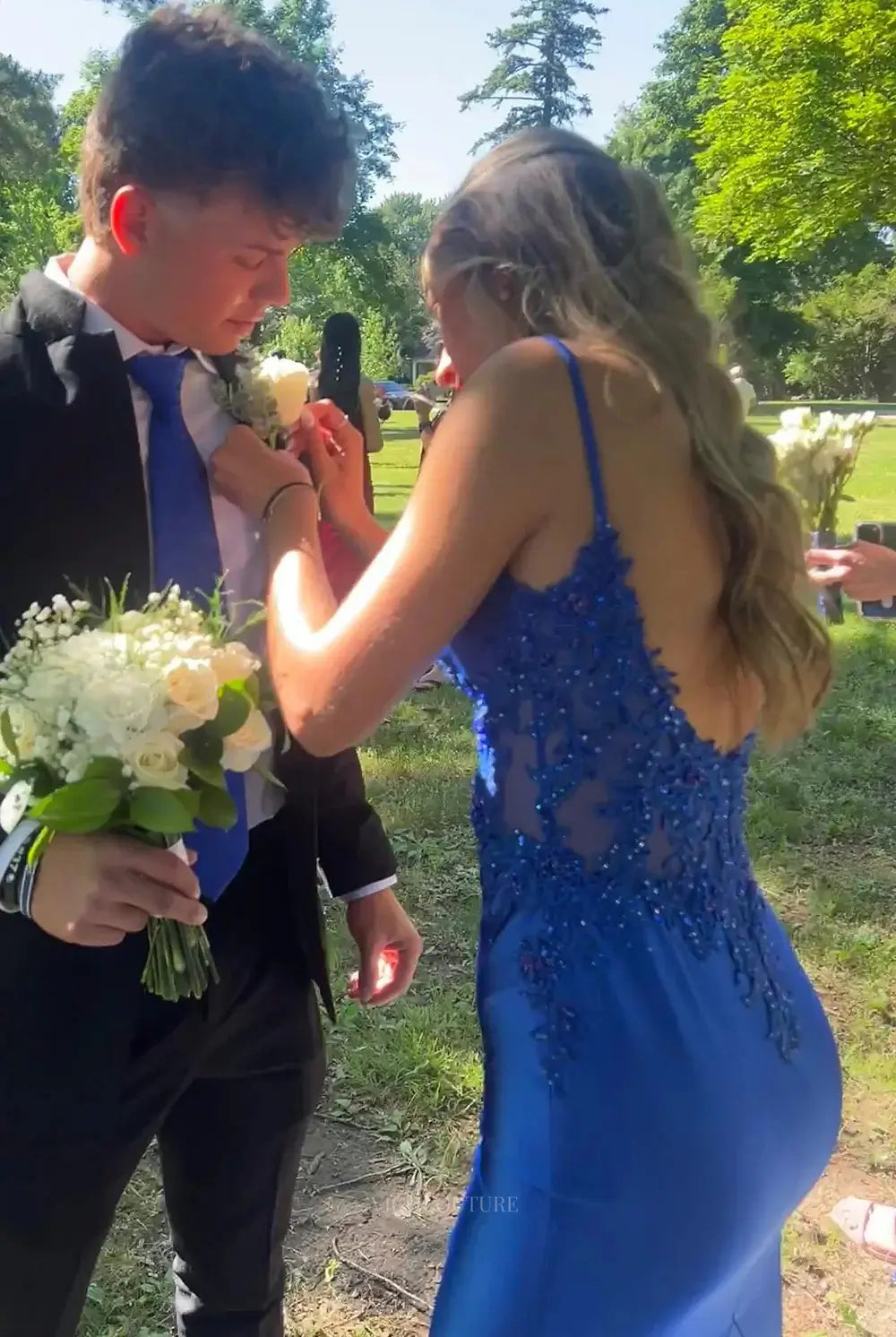 Prom Dresses 2025 to impress Elegant Satin Mermaid Prom Dresses 2025 Lace Spaghetti Strap Formal Dresses – 25158-vigocouture-vigocouture