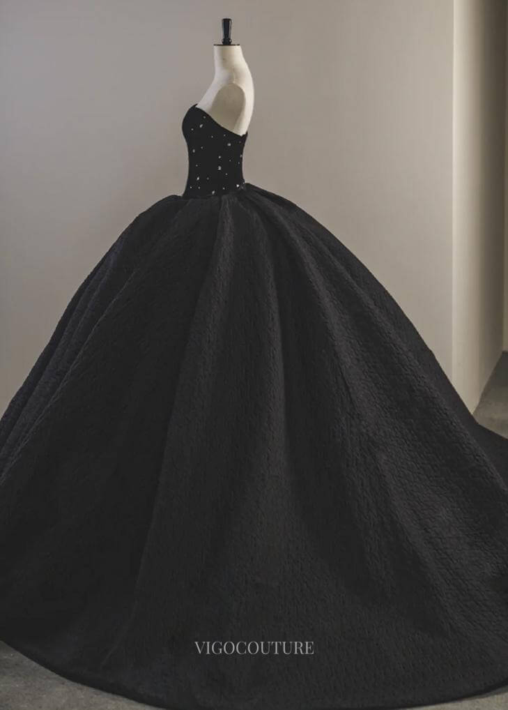 Gorgeous Black Strapless Prom Dresses Beaded Quinceanera Dresses BG073 Gorgeous Black Strapless Prom Dresses Beaded Quinceanera Dresses BG073