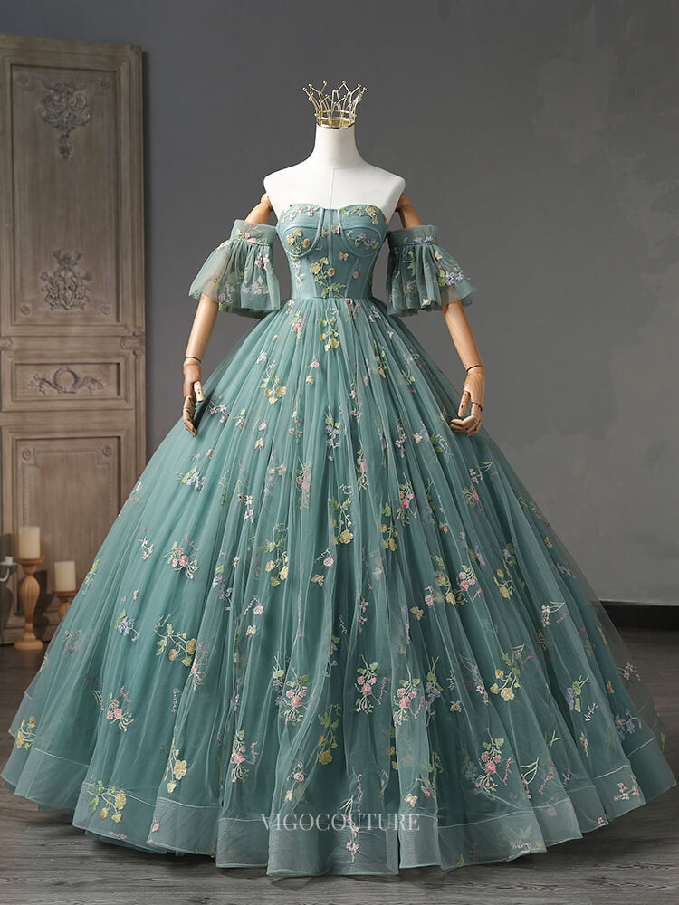 emerald green tulle prom dress Prom Dress Style #28985