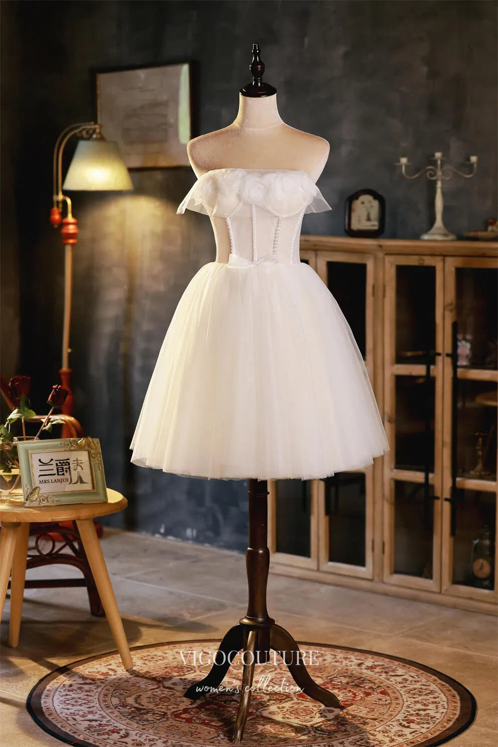 Ivory Strapless Homecoming Dresses Cute Graduation Dresses hc154 Custom Colors / 24W Ivory Strapless Homecoming Dresses Cute Graduation Dresses hc154 Custom Colors / 24W