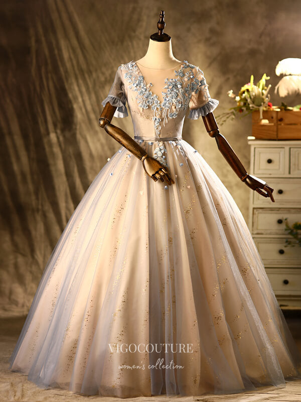 Lace Applique Quinceanera Dresses Sparkly Tulle Sweet 16 Dresses 21401 Custom Colors / US2 Lace Applique Quinceanera Dresses Sparkly Tulle Sweet 16 Dresses 21401 Custom Colors / US2