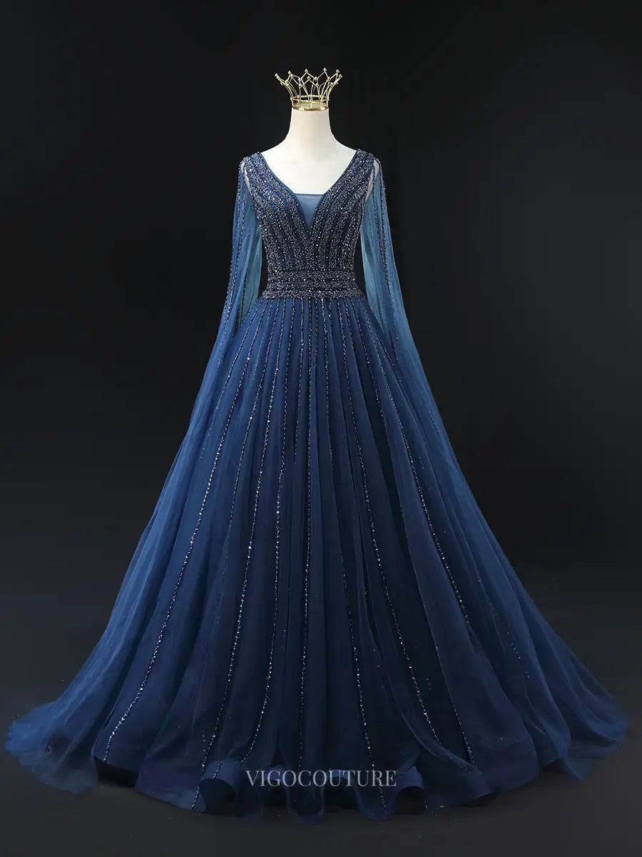 navy blue pageant dresses navy blue dresses for prom Radiant Navy Blue Sequin Bodice Ruffled Tulle Bottom Prom Dress with Plunging V-Neck and Spaghetti Strap 22216 Custom Colors / US2-parroquiadesanalbertomagno.com