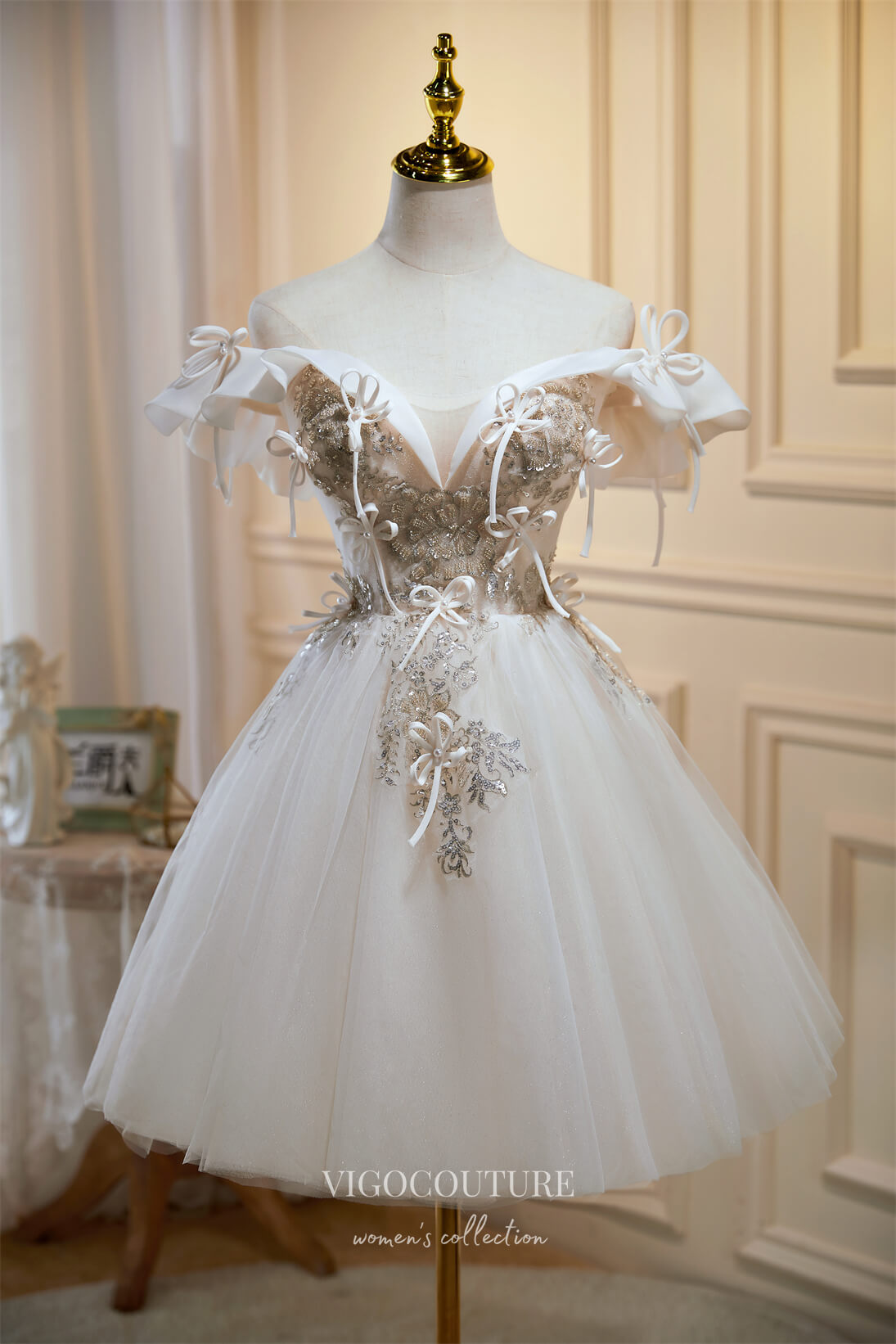 Sparkly Tulle Beaded Homecoming Dresses Off the Shoulder Hoco Dresses hc192 Custom Colors / US16 Sparkly Tulle Beaded Homecoming Dresses Off the Shoulder Hoco Dresses hc192 Custom Colors / US16