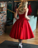 vigocouture-A-Line Sweetheart Neck Homecoming Dress Satin Maxi Hoco Dress hc023-Prom Dresses-vigocouture-