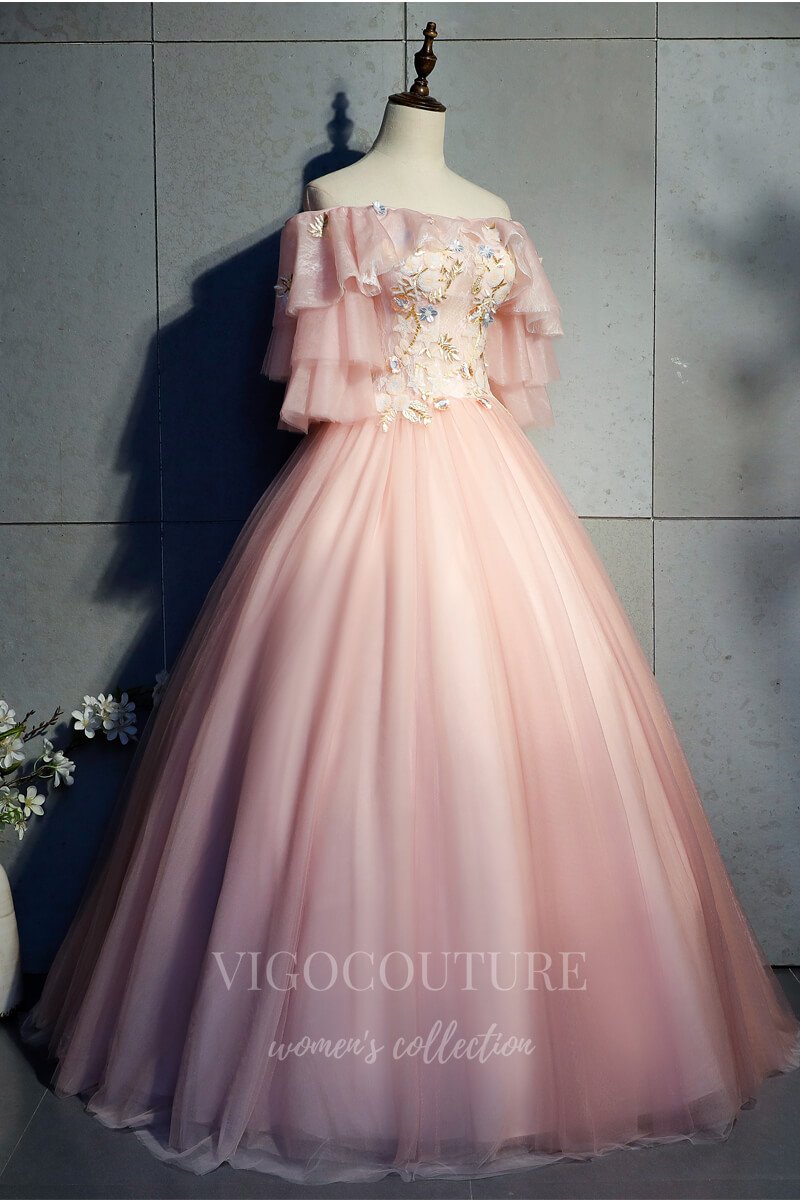 Blush Lace Applique Sweet 16 Dresses Off the Shoulder Ball Gown 20465 Blush Lace Applique Sweet 16 Dresses Off the Shoulder Ball Gown 20465