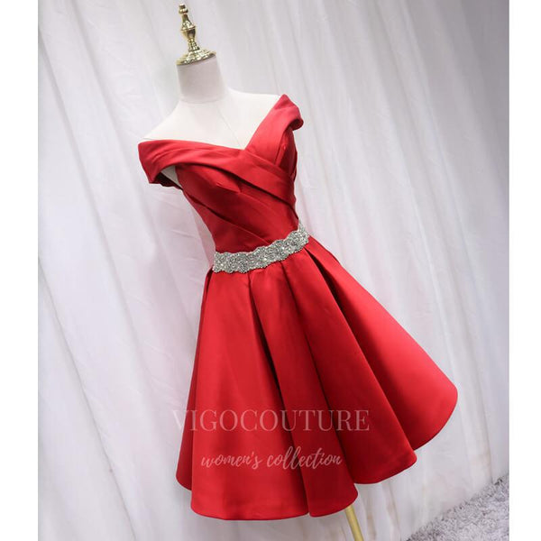 Red Homecoming Dress Off The Shoulder Maxi Hoco Dress Hc071 Vigocouture 2481