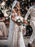 Sheath Lace Boho Wedding Dresses with Removable Sleeves W0015
