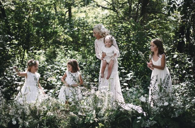 vigocouture-High Neck Boho Wedding Dresses Lace Bohemian Wedding Dresses W0016-Wedding Dresses-vigocouture-