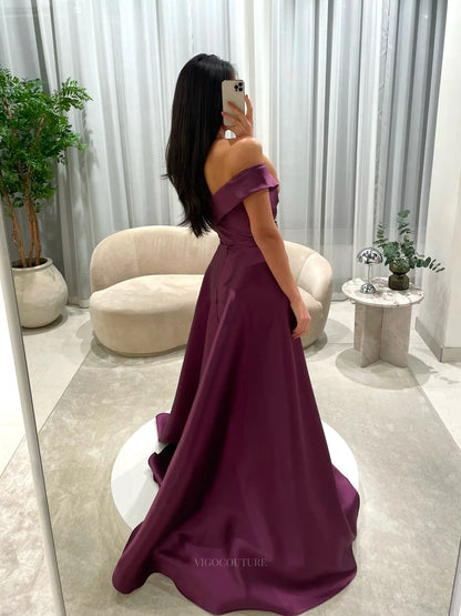 Sage Green Satin Mermaid Prom Dress with Ruched Off-Shoulder Bodice and Detachable Overskirt - P26042