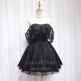 vigocouture-Black Homecoming Dress Lace Hoco Dress hc072-Prom Dresses-vigocouture-Black-US2-