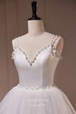 Elegant Ivory Ruffled Prom Dress with Spaghetti Strap 22387-Prom Dresses-vigocouture-Ivory-Custom Size-vigocouture