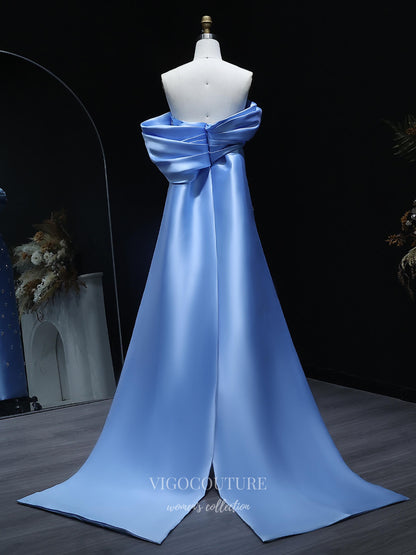 Evening Gown 2025 to impress Light Blue Off-the-Shoulder Satin Sheath Evening Gown with Allover Beaded Appliqué & Draped Shawl Back – 26027-vigocouture-vigocouture