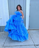 Gorgeous Tiered Ruffled Prom Dresses Layered Formal Gown 24354-Prom Dresses-vigocouture-Blue-Custom Size-vigocouture