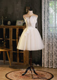 vigocouture-Ivory Spaghetti Strap Homecoming Dresses Cute Graduation Dresses hc149-Prom Dresses-vigocouture-Ivory-US2-