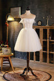 vigocouture-Ivory Strapless Homecoming Dresses Cute Graduation Dresses hc154-Prom Dresses-vigocouture-Ivory-US2-