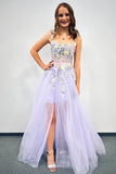 Lavender Lace Applique Floral Prom Dresses Removable Overskirt Sheer Bodice 24364-Prom Dresses-vigocouture-Lavender-Custom Size-vigocouture