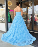 Light Blue Tiered Prom Dresses Strapless Formal Gown 24022-Prom Dresses-vigocouture-Light Blue-Custom Size-vigocouture