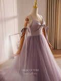 Mauve Pearl String Shimmering Tulle Prom Dresses Spaghetti Strap 24396-Prom Dresses-vigocouture-Mauve-Custom Size-vigocouture
