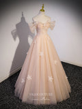 Pink Floral Prom Dresses Off the Shoulder Formal Dress 24418-Prom Dresses-vigocouture-Pink-Custom Size-vigocouture