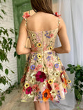 Short Prom Dresses 2025 3D Flower Lace Short Prom Dress Homecoming Dress 21009-Prom Dresses-vigocouture-vigocouture