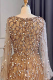 Prom Dress 2025 Beaded Long Sleeve Formal Dresses A-Line Prom Dress 21625-unique elegant Prom Dresses-Champagne-US2-vigocouture