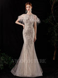 Beaded Mermaid Feather Prom Dresses 20129