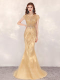 Beaded Mermaid Prom Dress 20133