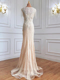 Prom Dress 2025 Beaded Prom Dresses Lace Applique Evening Dresses 21243-unique elegant Prom Dresses-Ivory-US2-vigocouture