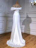 Prom Dress 2025 Beaded Satin Prom Dresses Pleated Evening Dresses 21207-unique elegant Prom Dresses-Ivory-US2-vigocouture