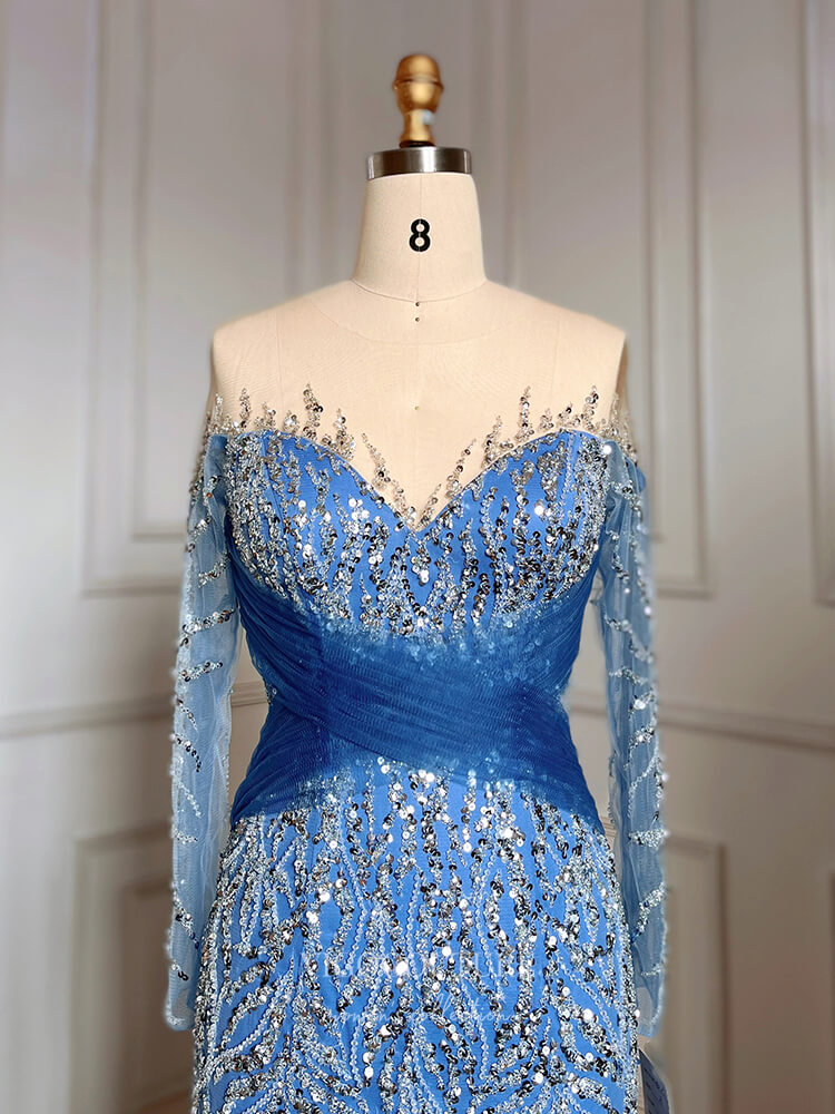 Beaded Sheath Prom Dresses Detachable Train 1920s Evening Dress 22134 Lavender / US6 Beaded Sheath Prom Dresses Detachable Train 1920s Evening Dress 22134 Lavender / US6