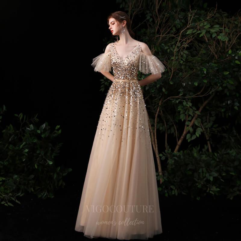 Beaded Short Long Sleeve Prom Dress 20145 Custom Colors / US14