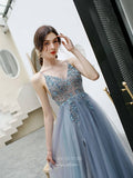 Beaded Spaghetti Strap Prom Dress 20200