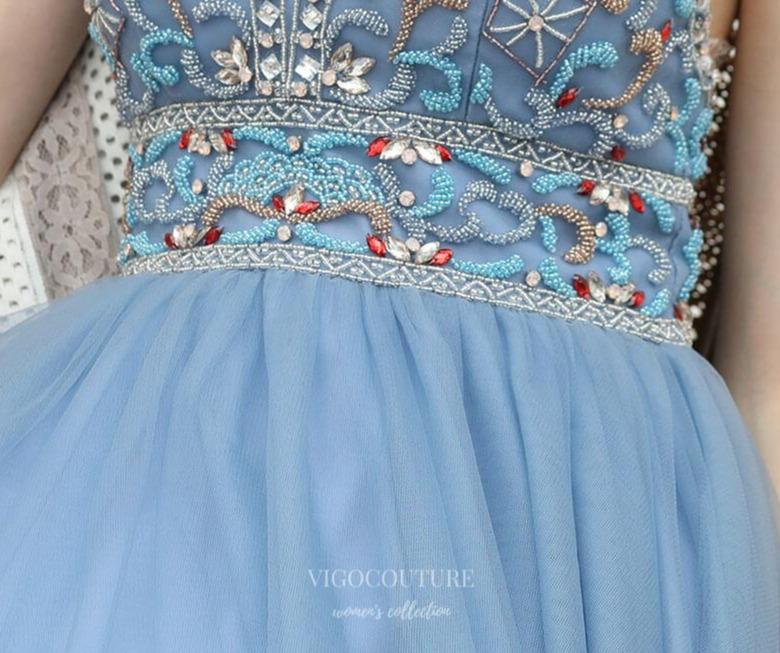 Prom Dress 2025 Beaded Spaghetti Strap Prom Dress 20221-unique elegant Prom Dresses-Light Blue-US2-vigocouture