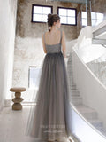 Prom Dress 2025 Beaded Spaghetti Strap Prom Dress 20224-unique elegant Prom Dresses-Silver-US2-vigocouture