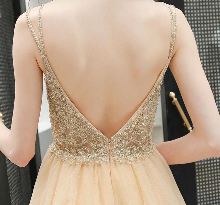 Prom Dress 2025 Beaded Spaghetti Strap Prom Dresses Tiered 20187-unique elegant Prom Dresses-Champagne-US2-vigocouture