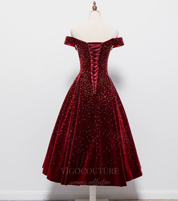 Beaded Velvet Maxi Prom Dress 20662 Red / US12 Beaded Velvet Maxi Prom Dress 20662 Red / US12