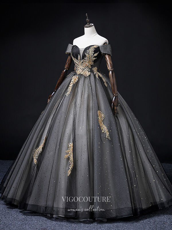 Black Lace Applique Quinceanera Dresses Off the Shoulder Princess Dresses 21363 Custom Colors / US8 Black Lace Applique Quinceanera Dresses Off the Shoulder Princess Dresses 21363 Custom Colors / US8