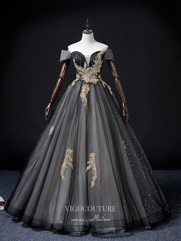 Black Lace Applique Quinceanera Dresses Off the Shoulder Princess Dresses 21363 Custom Colors / US8 Black Lace Applique Quinceanera Dresses Off the Shoulder Princess Dresses 21363 Custom Colors / US8