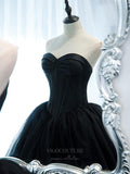 Prom Dress 2025 Black Strapless A-Line Prom Dress 20886-unique elegant Prom Dresses-Black-Custom Size-vigocouture