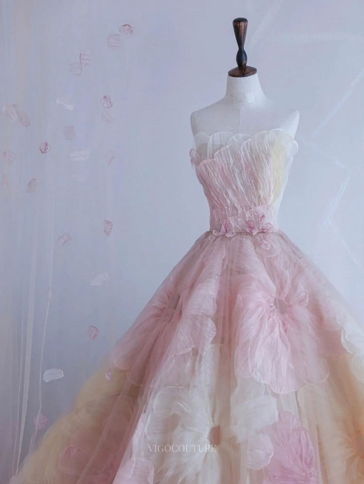 Blossom Pink Floral Princess Dress Vigocouture blossom-pink-floral-princess-dress-vigocouture
