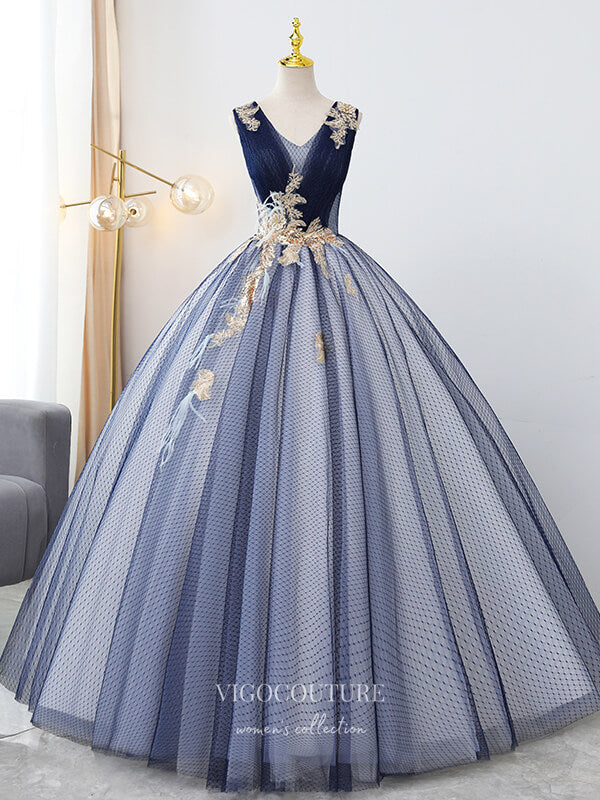 Prom Dress 2025 Blue Lace Applique Quinceanera Dresses Removable Cape Sweet 16 Dresses 21394-unique elegant Prom Dresses-Blue-Custom Size-vigocouture