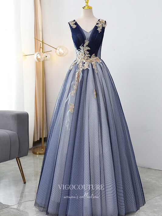 Prom Dress 2025 Blue Lace Applique Quinceanera Dresses Removable Cape Sweet 16 Dresses 21394-unique elegant Prom Dresses-Blue-Custom Size-vigocouture