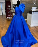 Prom Dress 2025 Blue Satin Prom Dresses One Shoulder Evening Gown 21979-unique elegant Prom Dresses-Blue-US2-vigocouture