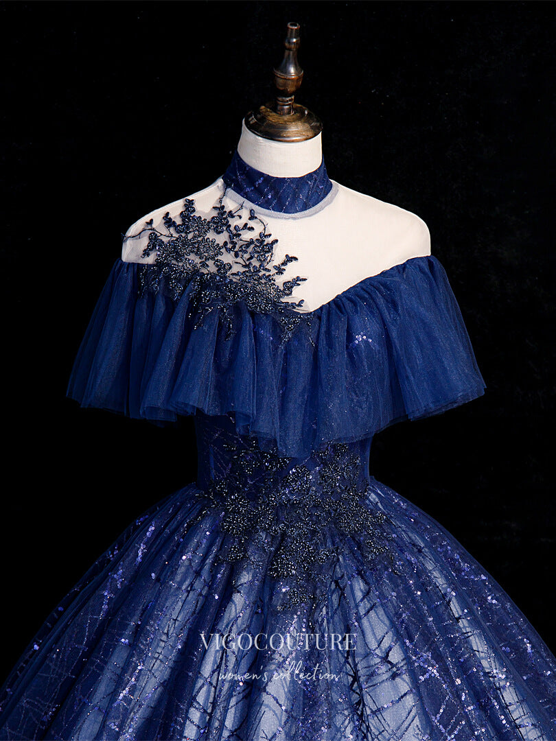 sparkly dresses blue Blue Sparkly Tulle Quinceanera Dresses Lace Applique Princess Dresses 21416 Blue / 24W