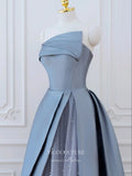 Prom Dress 2025 Blue Strapless Prom Dresses Satin Formal Dresses 21171-unique elegant Prom Dresses-Blue-Custom Size-vigocouture