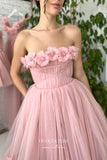 Prom Dress 2025 Blush 3D Flower Prom Dresses Off the Shoulder Formal Dresses 21577-unique elegant Prom Dresses-Blush-US2-vigocouture