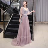 Prom Dress 2025 Blush A-line Beaded Prom Dresses 20085-unique elegant Prom Dresses-Blush-US2-vigocouture