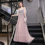 Prom Dress 2025 Blush A-line Beaded Prom Dresses 20085-unique elegant Prom Dresses-Blush-US2-vigocouture